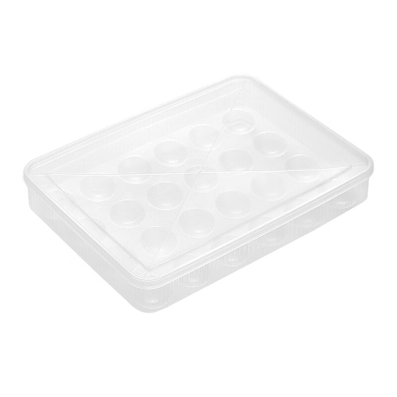 Fun appliance egg storage box for home refrigerator, food-grade fresh-keeping egg box, anti-fall egg box, egg tray basket holder, transparent color - ordinary style, no cover, can hold 24 pieces