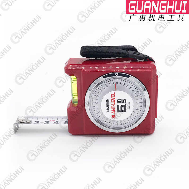 TAJIMA 5-meter multi-functional steel tape measure with level and angle meter 19-50