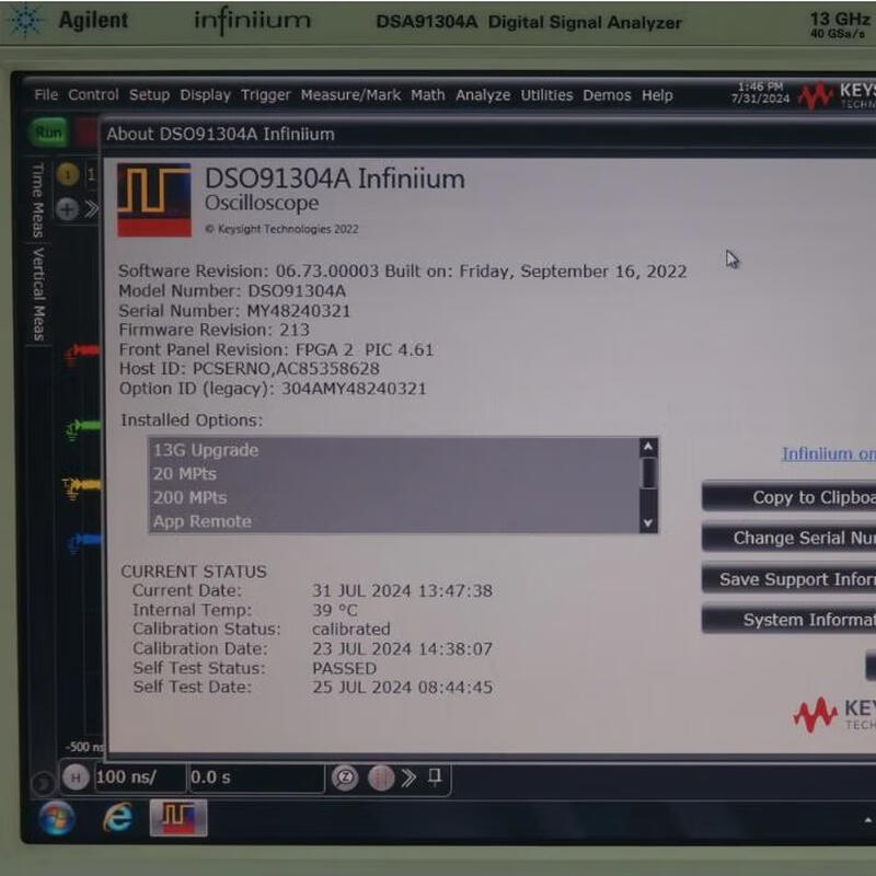 KEYSIGHT DSO91304A, DSA91304A, DSO91204A, DSA91204A, DSO90804A oscilloscope DSO90254A