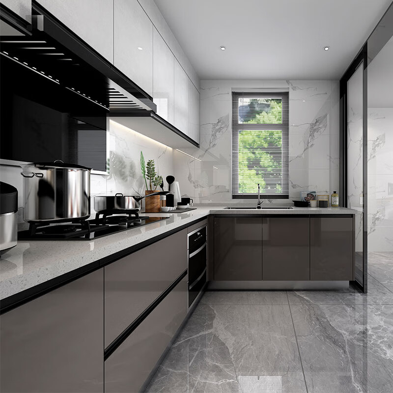 Gold Medal Kitchen Cabinet Integrated Kitchen Cabinet Stove Integrated Quartz Stone Countertop Cupboard Cabinet Kitchen Furniture Decoration Customized Prepayment