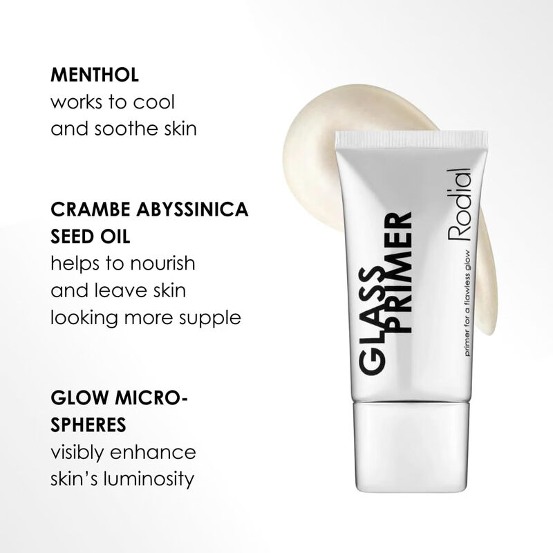 Rodial Glass Primer 30ml Ultra-Moisturizing Makeup Primer Reduces Pores, Wrinkles and Fine Lines