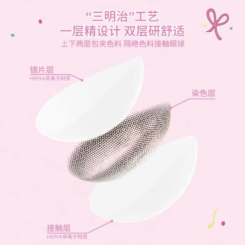 Bausch & Lomb Color Contact Lenses Daily Disposable 10 Pieces Contact Lenses + Free Eye Lotion Small Diameter Large Black Natural Female Authentic Flagship 2 Pieces Galaxy Black Free Eye Lotion + Wearer 0 Degree