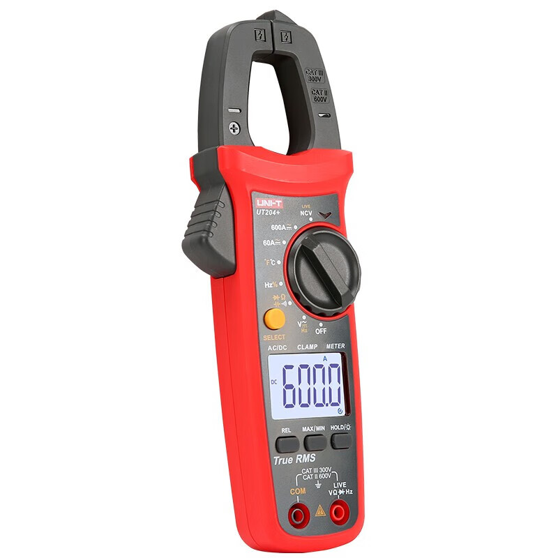 Uni-T clamp ammeter high-precision clamp meter UT210E mini digital clamp multimeter AC and DC ammeter UT204+ AC and DC 600A + capacitance + frequency