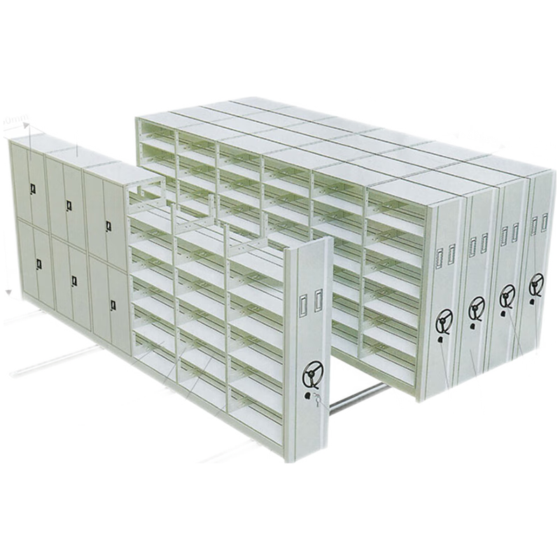 Xing'anmai XAM-JSBP8205 filing cabinet steel rail-type compact cabinet archive room mobile file cabinet sold by cubic meters manual compact rack cabinet