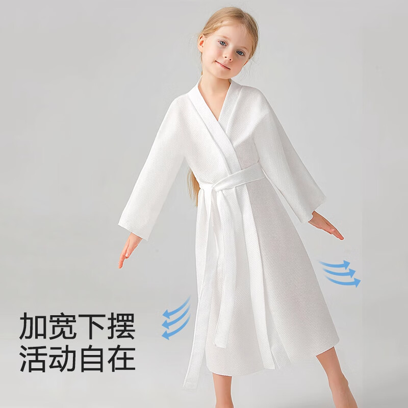 Xinqin disposable bathrobe children's thickened wash-free travel portable pajamas cloak swimming absorbent bath towel for men and women L size