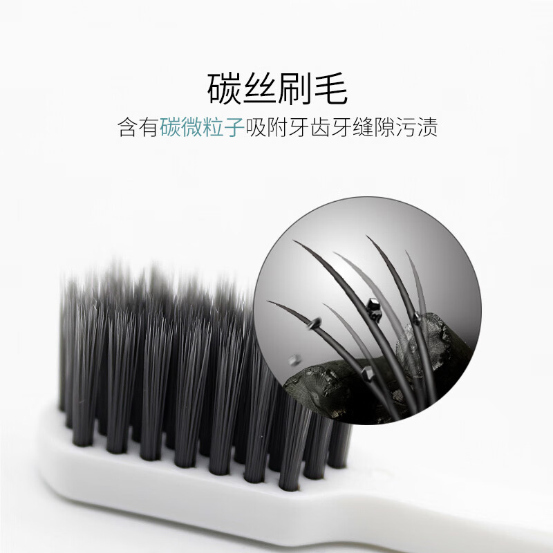 Magic Toothbrush Adult Toothbrush Set Charcoal Soft Bristle Toothbrush Adult Men Small Head Family Pack 10 Pieces Remove Stains and Deodorize