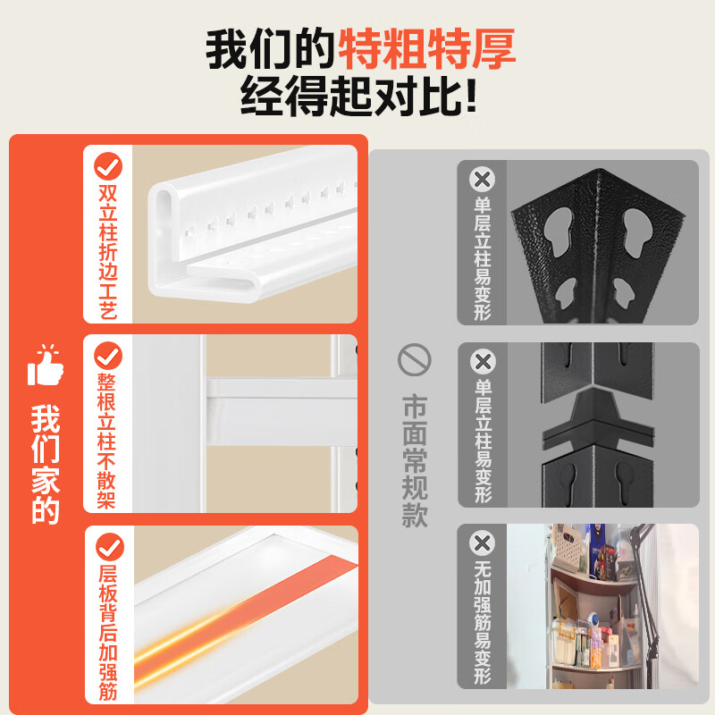 Yicai Nianhua kitchen rack floor-standing bathroom sundries shelf bookshelf storage rack printer rack five layers 60*40*160