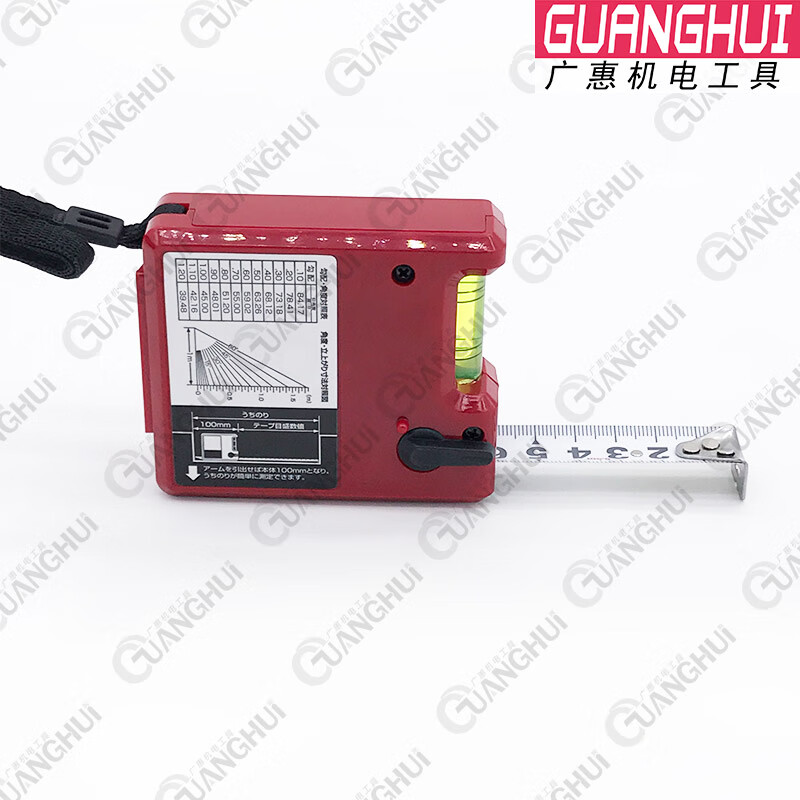 TAJIMA 5-meter multi-functional steel tape measure with level and angle meter 19-50