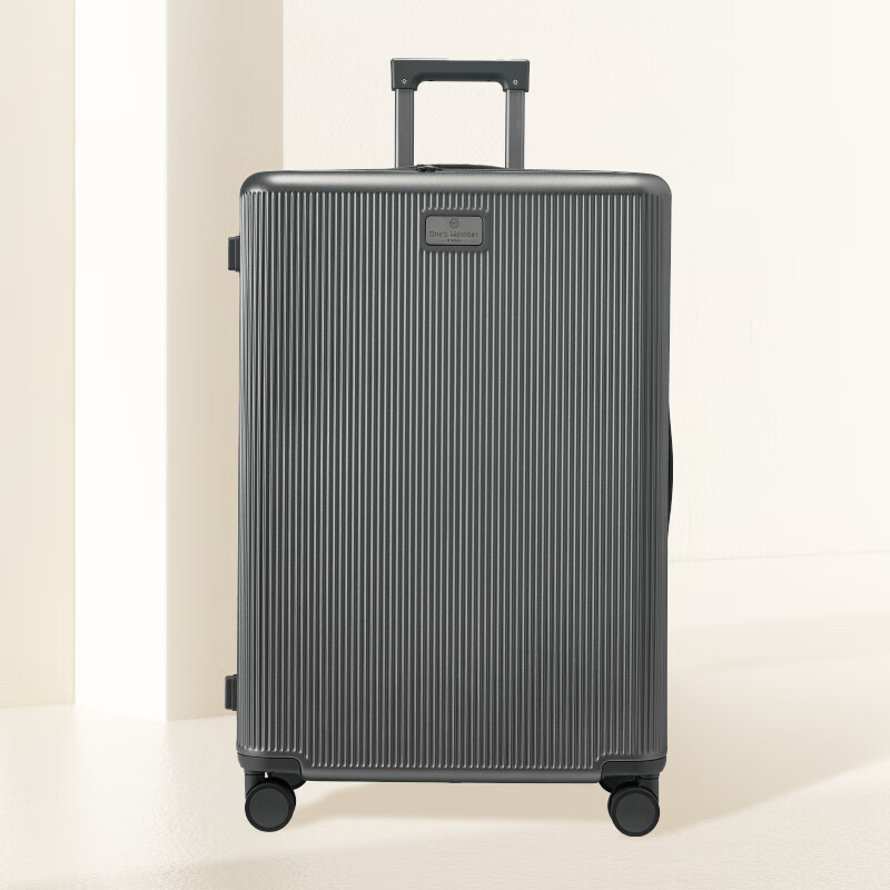 One s Member Covestro PC aluminum rod suitcase male and female student travel password trolley case dark gray 28 inches