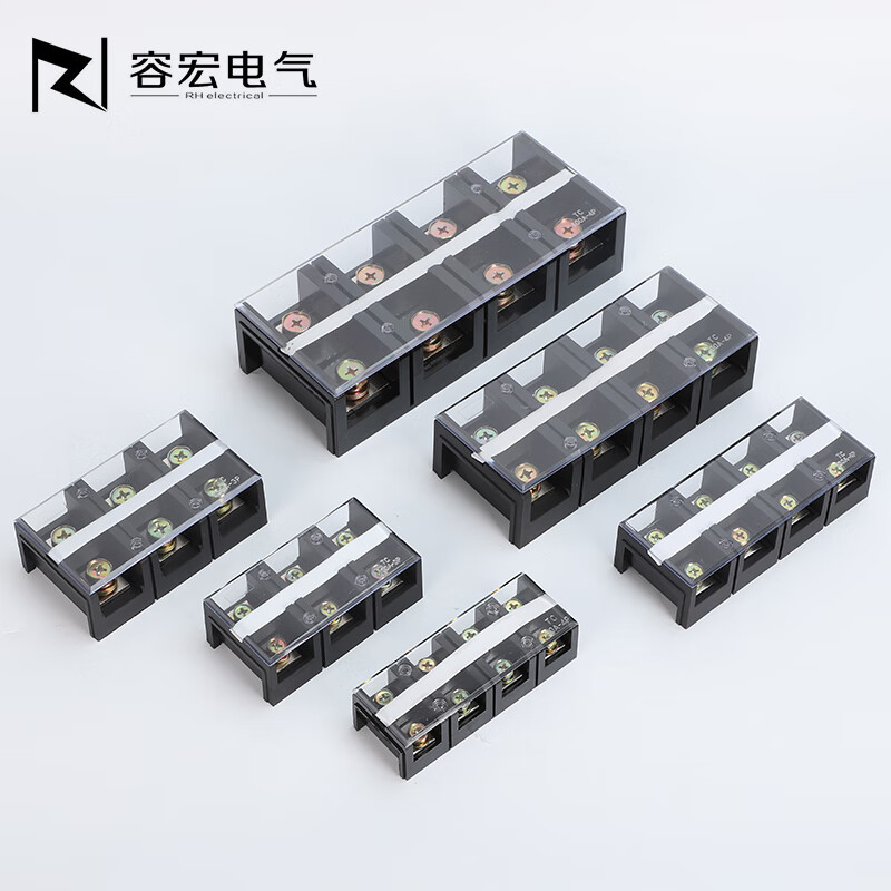 TC60/100/150/200/300/400A high current terminal block 2/3/4/5P copper terminals TC10004/1000A4 positions
