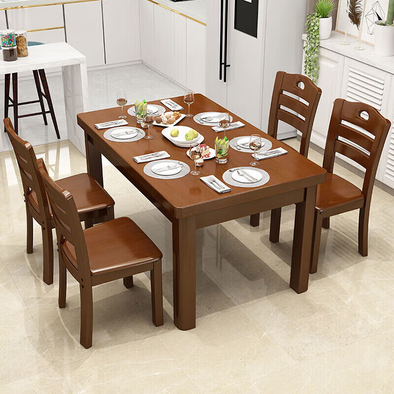 Youkaji dining table simple solid wood dining table and chair combination small apartment Western dining table HQ-610 1.2 meters single dining table