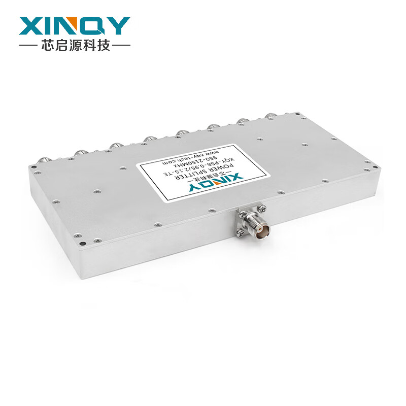 XINQY SMA/TNC RF microstrip one-to-eight power splitter 950-2150MHz GNSS/GPS signal power divider TNC female, frequency 950-2150MHz