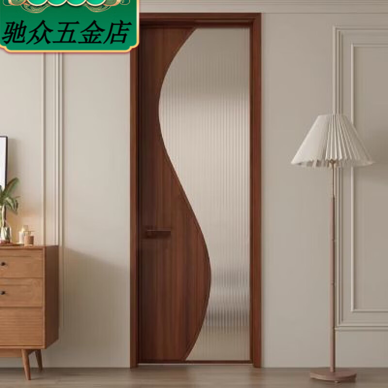 Chongqing Pinellia solid wood composite painted door, new Chinese style bedroom door, customized paint and glass self-matching Chongqing Pinellia solid wood composite painted door, new Chinese style bedroom door, customized paint and glass self-matching
