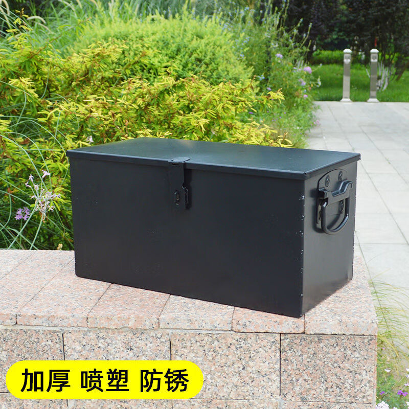 Shantou Lincun Hardware Toolbox Storage Box Empty Box Metal Multifunctional Auto Repair Large Iron Sheet Household Car Empty Thickened Large Handle No. 3