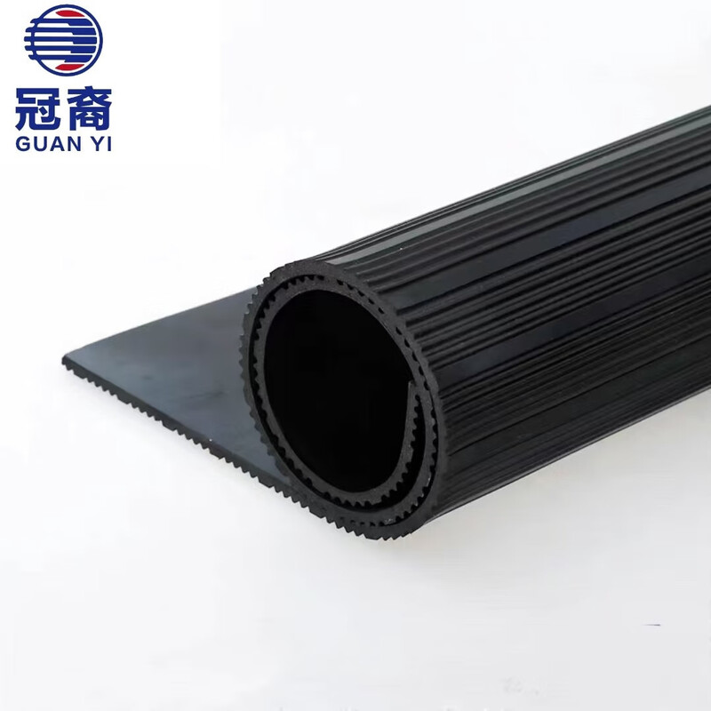 Guanyi black striped insulating rubber pad 1m*10m 5mm roll