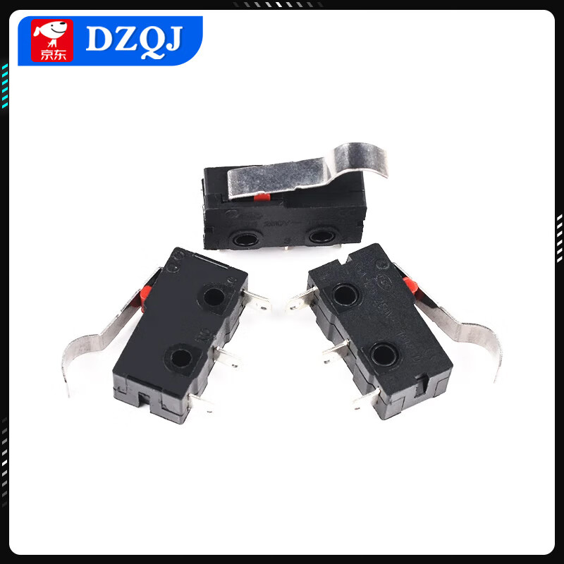 Micro switch KW11/12/8 travel limit switch button 3 feet KW12 long handle curved handle straight handle short handle pulley KW11 curved handle (5 pieces)