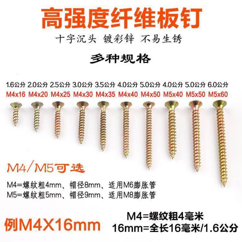 ZKHE self-cutting screws for doors and windows, special self-tapping screws for aluminum alloy doors and windows, self-tapping screws, multifunctional and high-strength M4x35mm 1 catties/about 230 pcs