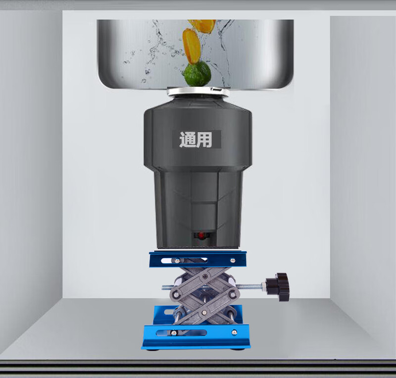CLCEY kitchen garbage disposer shock-absorbing bracket support frame lifting table kitchen waste machine bracket load-bearing base thickened stainless steel 15*15 adjustable height