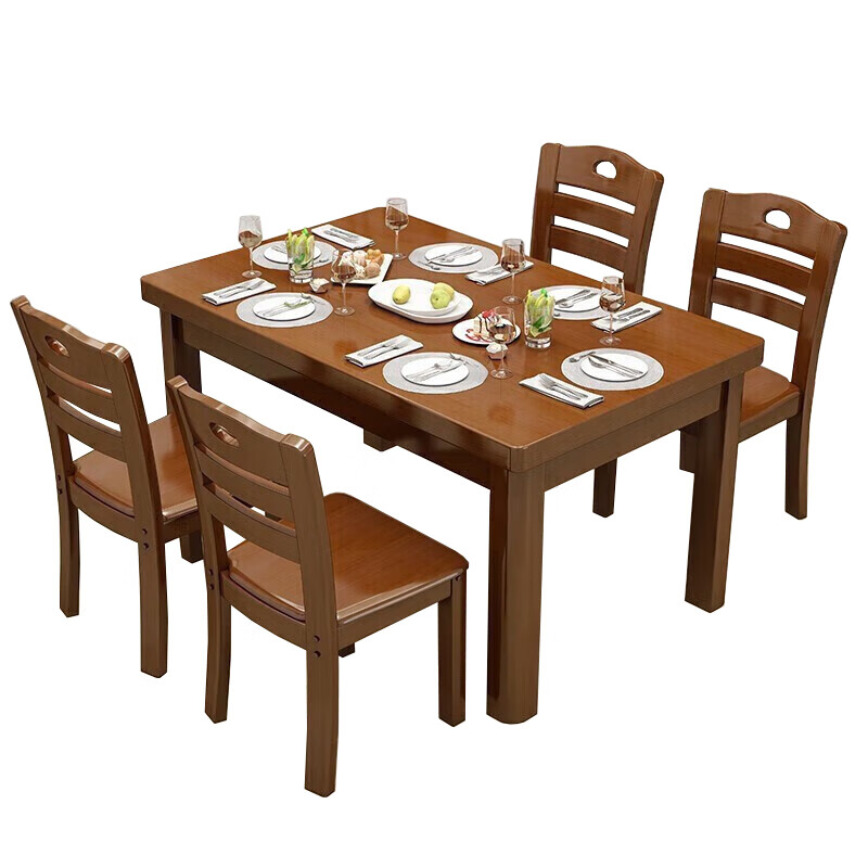 Youkaji dining table simple solid wood dining table and chair combination small apartment Western dining table HQ-610 1.2 meters single dining table