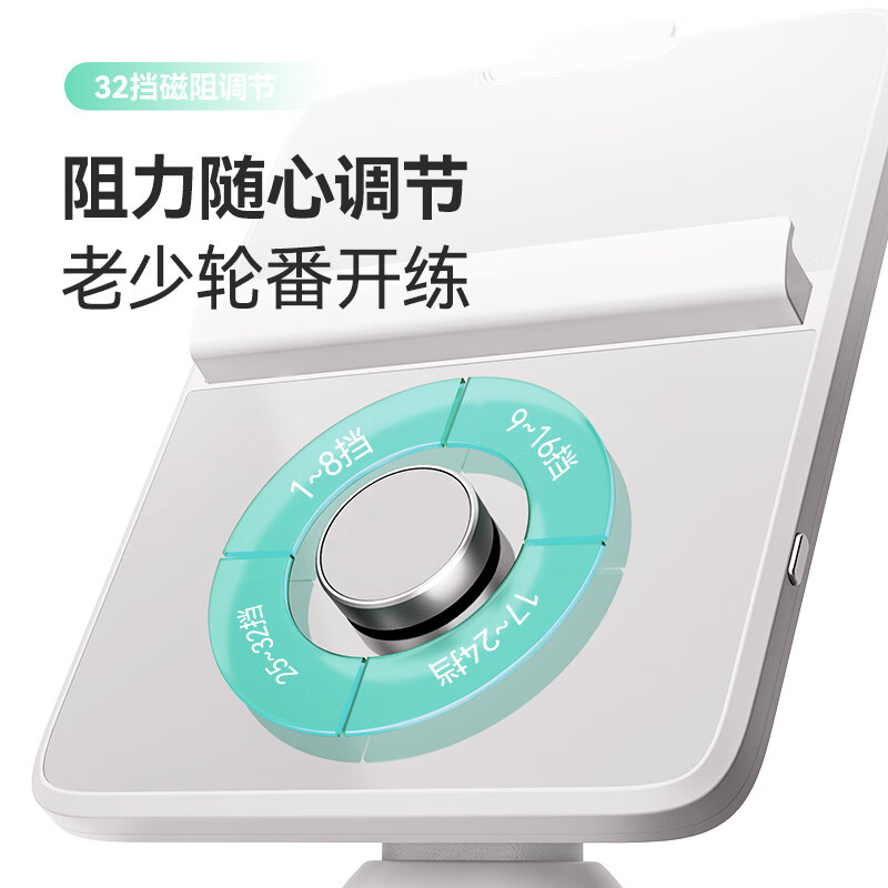 Merrick Q3 magnetic rowing machine MR-R21 smart home 32-stop resistance adjustment aerobic paddling sports equipment white solid wood aluminum rail self-generating version MR-R21W2