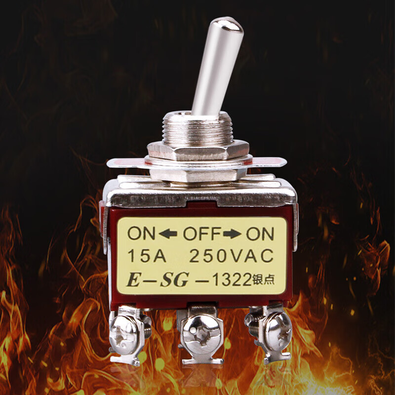 Tianshili toggle switch 3 feet 2 gears rocker toggle switch silver point 12MM ship machine tool cockpit rocker switch 1021-2 feet 2 gears (5 pieces)