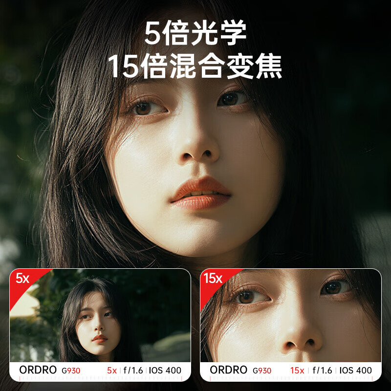 Oda 5K ultra-high-definition live broadcast camera micro-SLR digital camera Vlog beauty video recorder practical version telephoto shooting | skin beauty and brightening | creative filters 16-80mm telephoto / three-speed skin and brightening / 15 creative filters