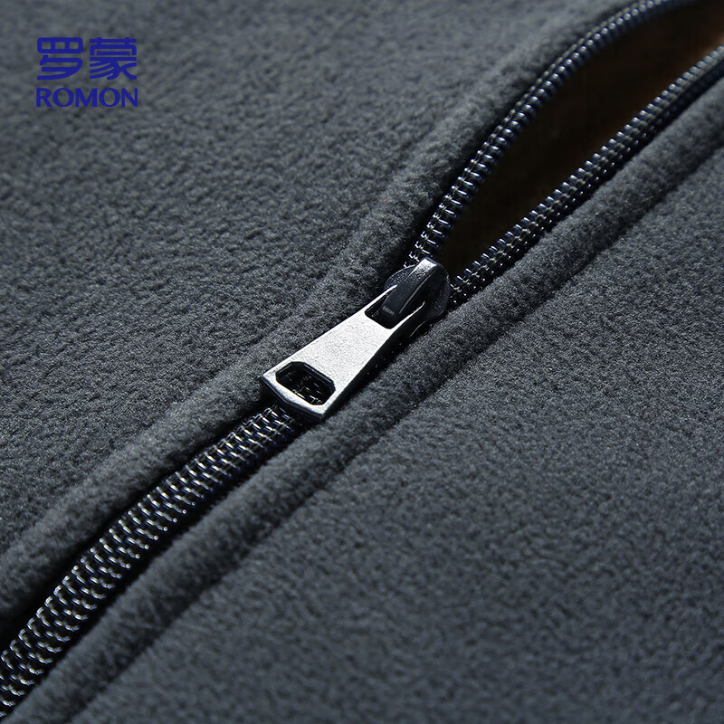 ROMON jacket men's autumn and winter business warm fleece jacket casual polar fleece jacket men's BB9 dark blue XL