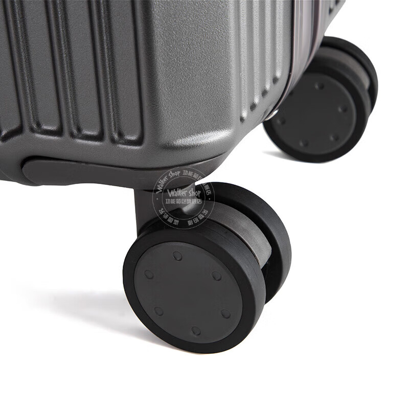 Walker Shop light luxury brand luggage small boarding suitcase trolley case 18 inches lightweight aluminum frame travel box temperament gray 18 inches