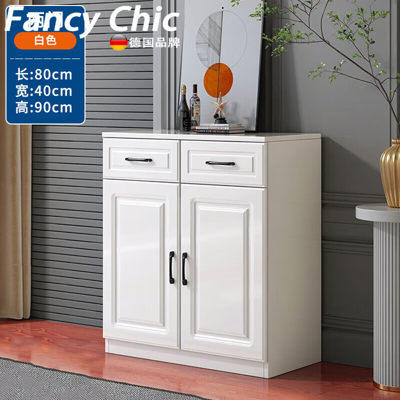FANCYCHIC sideboard integrated wall-mounted double-sided partition cabinet storage cabinet modern simple elevated home kitchen cabinet storage cabinet light walnut color 240*40*200*6 doors