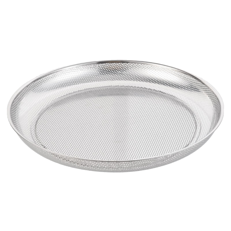 Leishton balcony vegetable drying artifact stainless steel dustpan drying basket drying goods net household food drying basket net tray and dustpan extra thick round drying tray 33CM