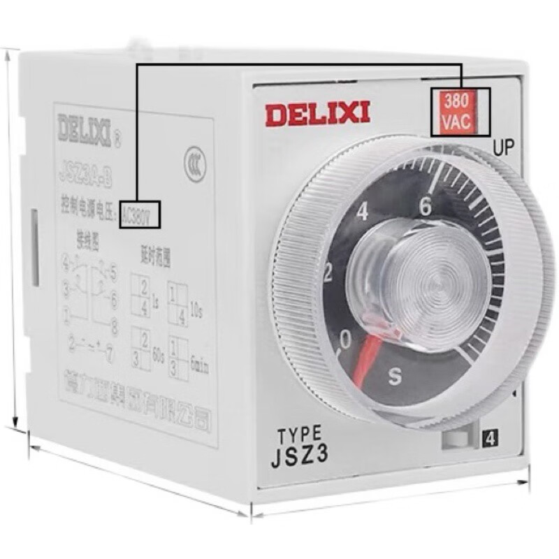 Delixi cycle time relay power on and off delay JSZ3A-BCD adjustable 220V380V24V JSZ3A-D/DC24V without seat