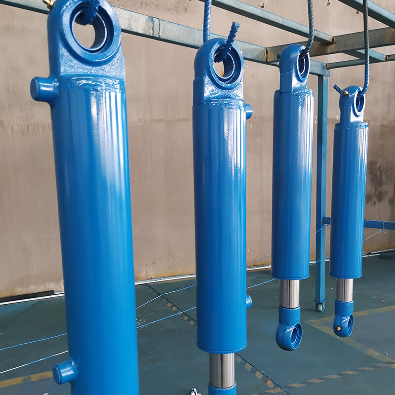 Oil cylinder hydraulic cylinder single and two-way lifting platform double-ear non-standard custom small freight elevator engineering cylinder complete set of accessories 5 tons inner diameter 63 rod diameter 35 stroke 400 national standard
