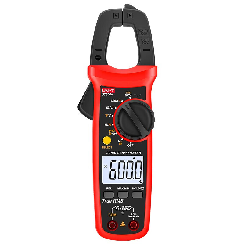 Uni-T clamp ammeter high-precision clamp meter UT210E mini digital clamp multimeter AC and DC ammeter UT204+ AC and DC 600A + capacitance + frequency
