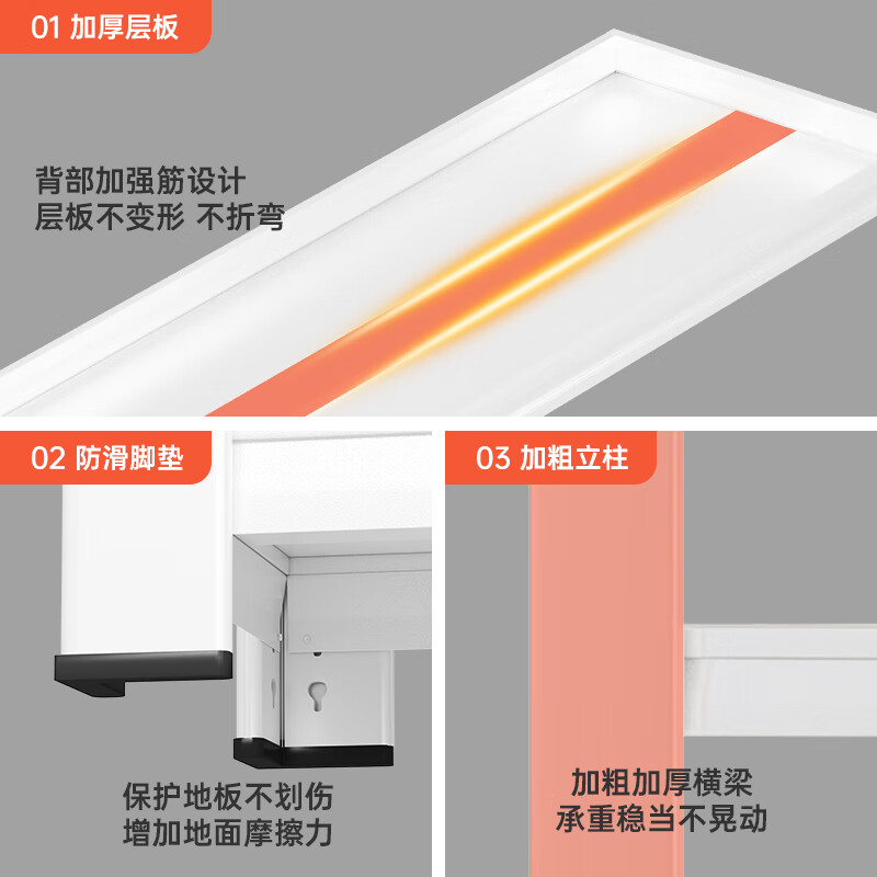 Yicai Nianhua kitchen rack floor-standing bathroom sundries shelf bookshelf storage rack printer rack five layers 60*40*160
