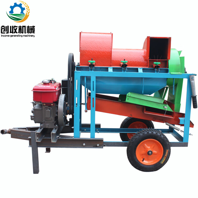 Wen Yijia customized small multi-function corn thresher soybean sorghum rice wheat millet cob peeling threshing and screening small multi-function thresher (bare metal)