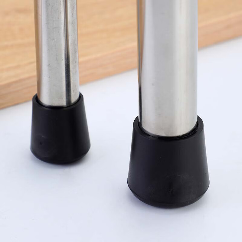 Miaopule iron chair leg covers thickened rubber iron stool foot covers chair foot pads silent anti-slip leg covers floor protective cover round black extra thick 10 mm 4 pieces