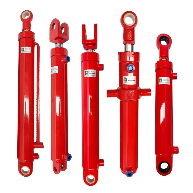 Oil cylinder hydraulic cylinder single and two-way lifting platform double-ear non-standard custom small freight elevator engineering cylinder complete set of accessories 5 tons inner diameter 63 rod diameter 35 stroke 400 national standard
