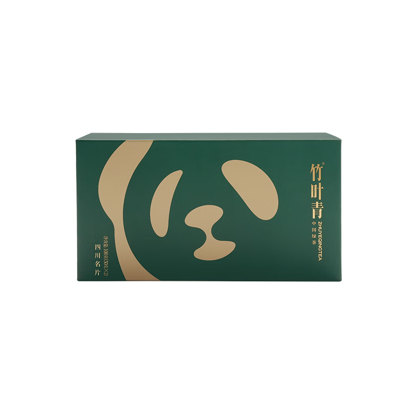 Bamboo Leaf Green Tea Emeishan 2025 Mingqian Tea Special Grade 50g*2 Souvenir Sichuan Business Card Panda Gift Box 15008