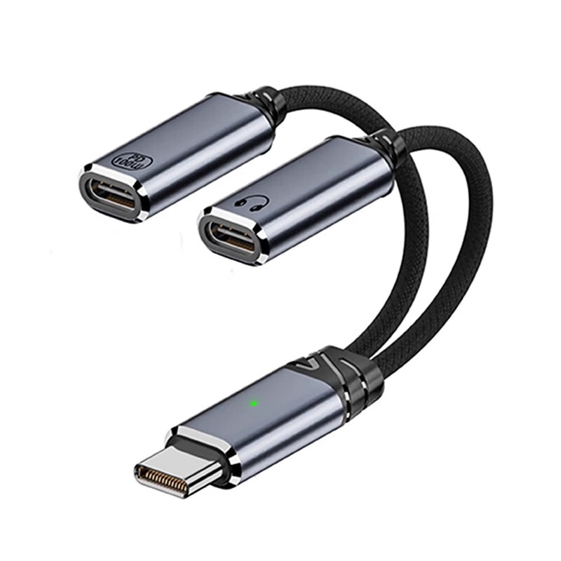 CASSDAN is suitable for iphone151617 to typec one-to-two expansion line for Apple mobile phone ipadpro pixel cake oh picture photo live broadcast cheese charging while transmitting OTG transfer Type-c to Type-c data + Type-c charging