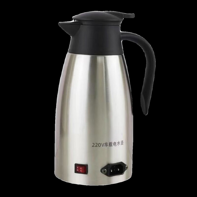 Car kettle water dispenser water heater 24v220V universal electric kettle truck large capacity electric kettle silver 24v + cigarette lighter cord 0ml