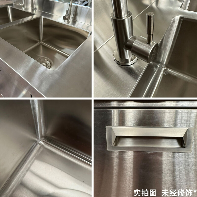 304 stainless steel workbench with pool platform sink integrated stove cabinet hotel commercial home kitchen cabinet 120-60-80 single pool 1 point 2mm thick