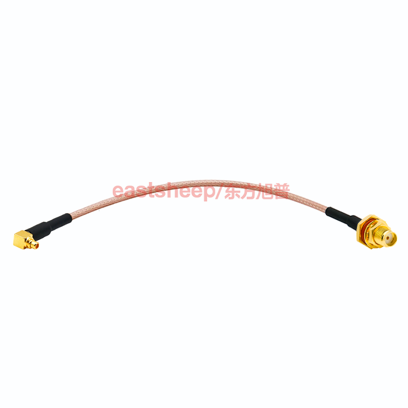 Dongfang Xupu RF connecting cable MMCX curved male to SMA female through wall waterproof RG316-MMCX-JW/SMA-KY RG316-MMCX-JW/SMA-KY (waterproof ring) 0.2m