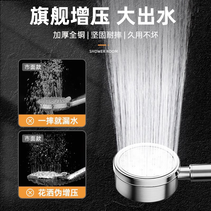 Dee's thickened all-copper electric water heater mixing valve with large water output U-shaped hot and cold faucet switch mixing valve accessories full all-copper thickened gun ash triple mixing valve