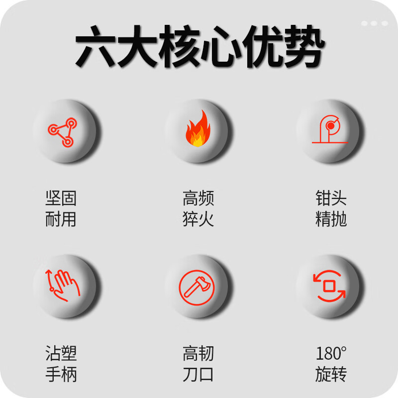 Nanwei cable scissors, industrial-grade wire stripping pliers, special wire cutting pliers for electricians, 6-inch peeling pliers, cable scissors