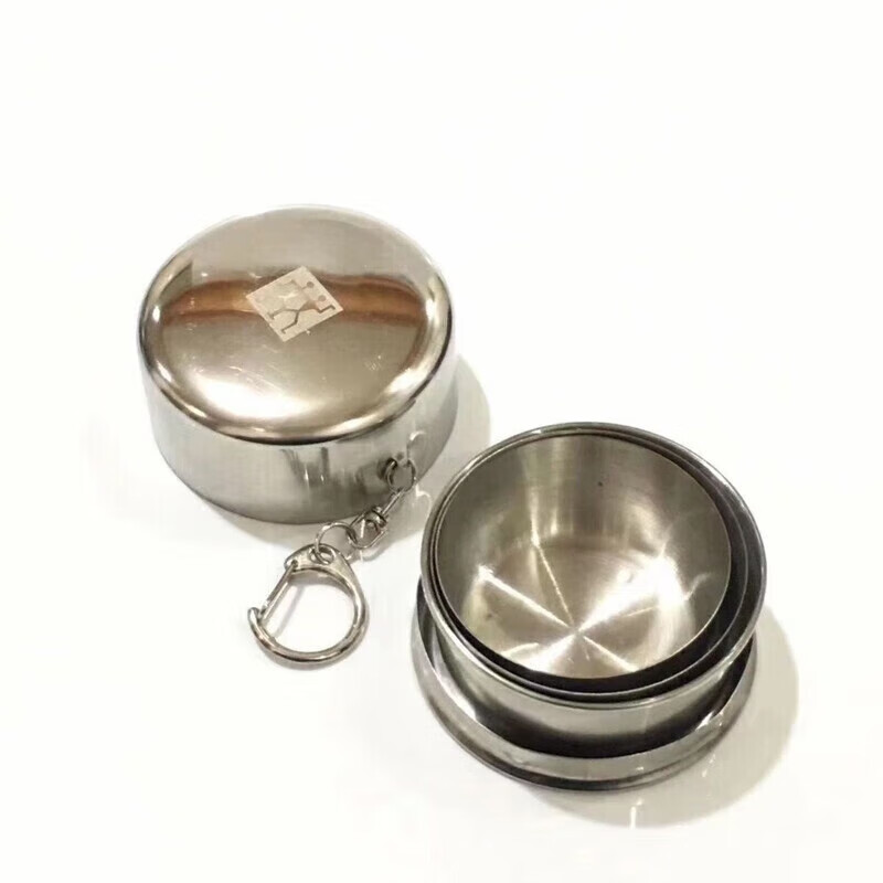 Zwilling (ZWILLING) German stainless steel telescopic cup portable folding cup wine glass portable folding water cup camping water handle one 1ml 150ml folding cup