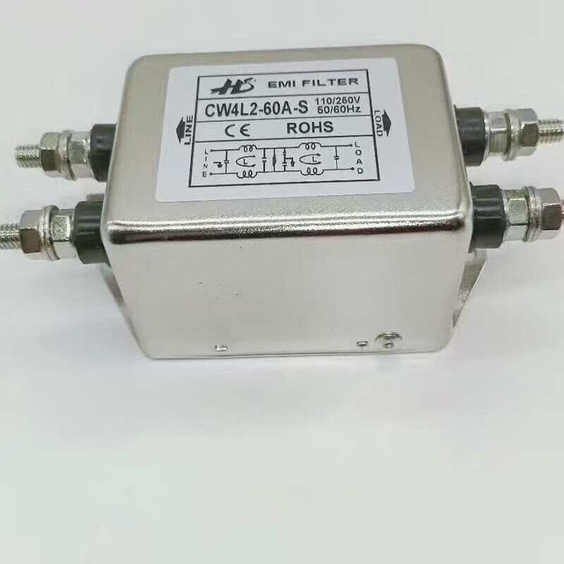 RF filter power supply emi double anti-interference electromagnetic compatibility CW4L2-60A zero line current elimination audio double filter CW4L2-10AT (plug-in type)