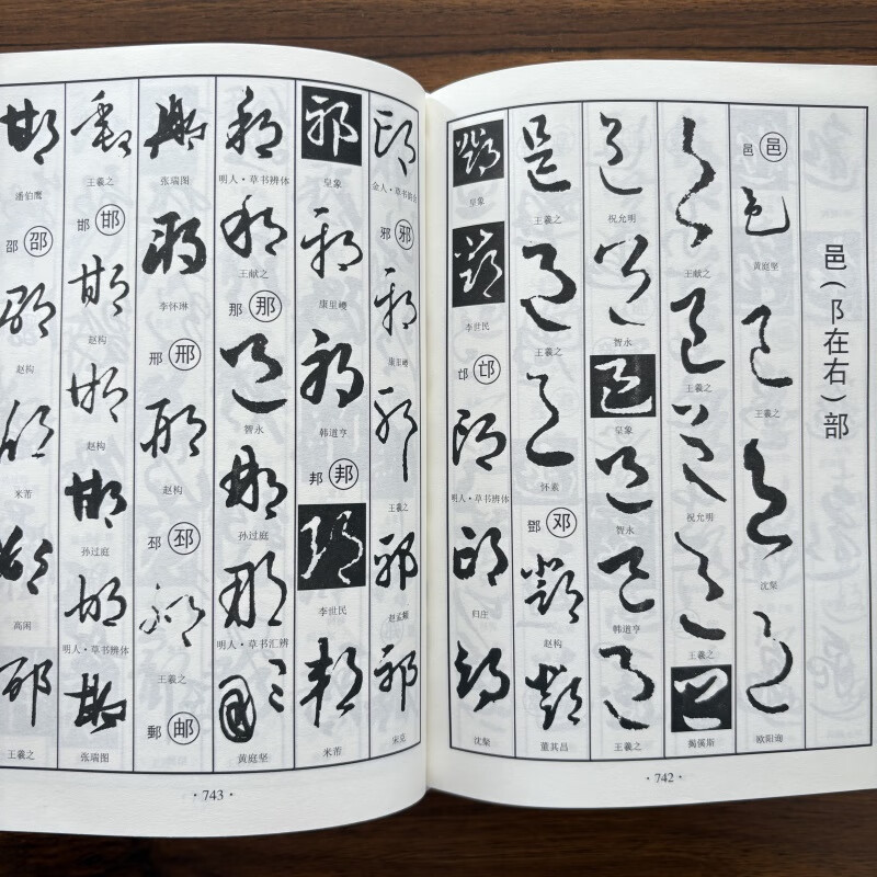 Ready stock, cursive dictionary, preparations for calligraphers and painters, dictionary of commonly used words in cursive brush calligraphy by famous masters of the past, word sea reference book, large and small grass copying, appreciation and collection, strokes