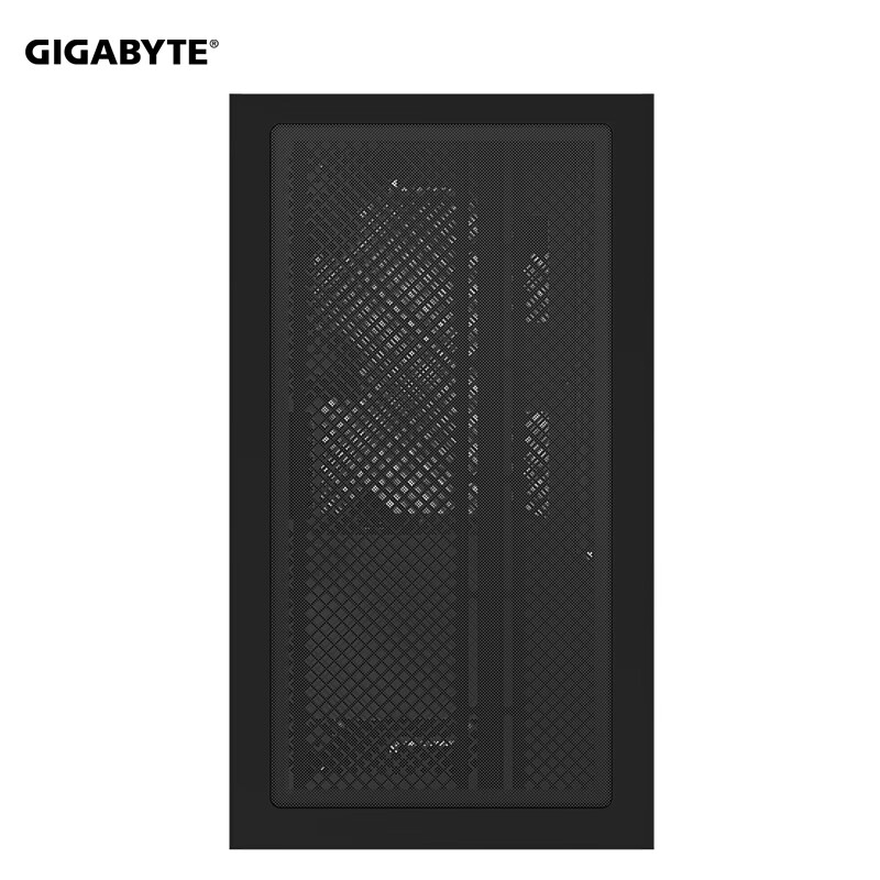 95% new GIGABYTE C201G panoramic upper and lower compartment chassis, blackened tempered glass side transparent, compatible with top 360/side 240 water cooling, quick-release dust filter, black M-ATX