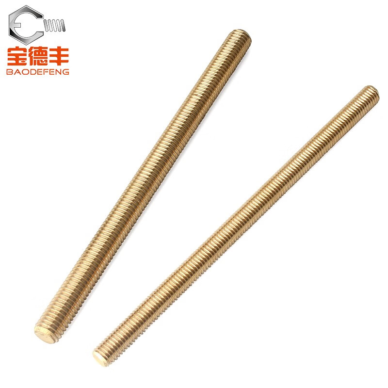 Baodefeng brass tooth bar copper full-thread stud tooth bar screw screw rod high-strength anti-thread thread rod tooth bar fine tooth black M5x1 meter 1 piece 10.9 level