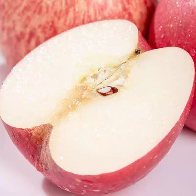 Zhu's Orange Organic Plateau Apple Red Fuji Fresh Fruit High-end Seasonal Apple Whole Box Fresh Gift Box Gift Box 12 Fruits for Family Taste, About 5 Jin in Box